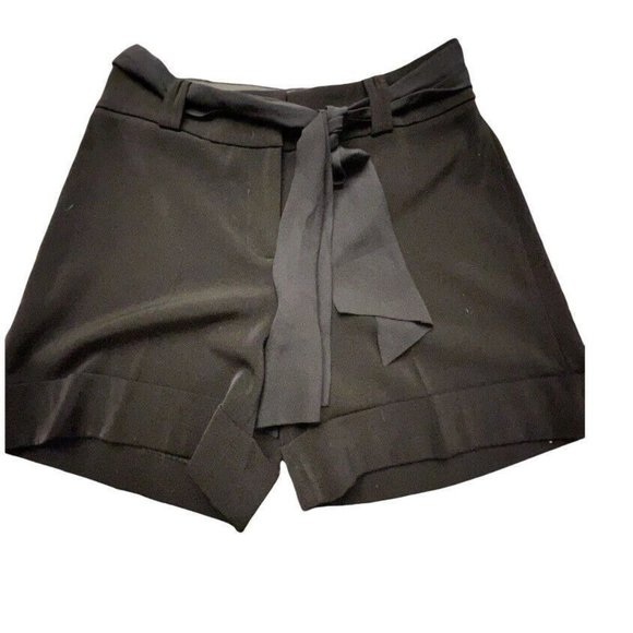 White House Black Market Pants - White House Black Market Black Tie Waist Paperbag Shorts Women's Size 4